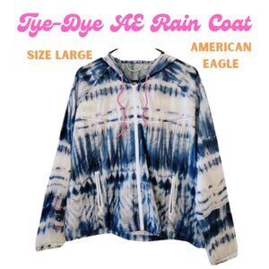 Tye-Dye American Eagle Rain Jacket/Wind Breaker